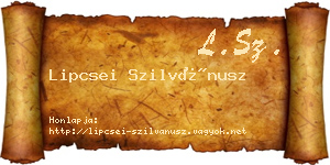 Lipcsei Szilvánusz névjegykártya
